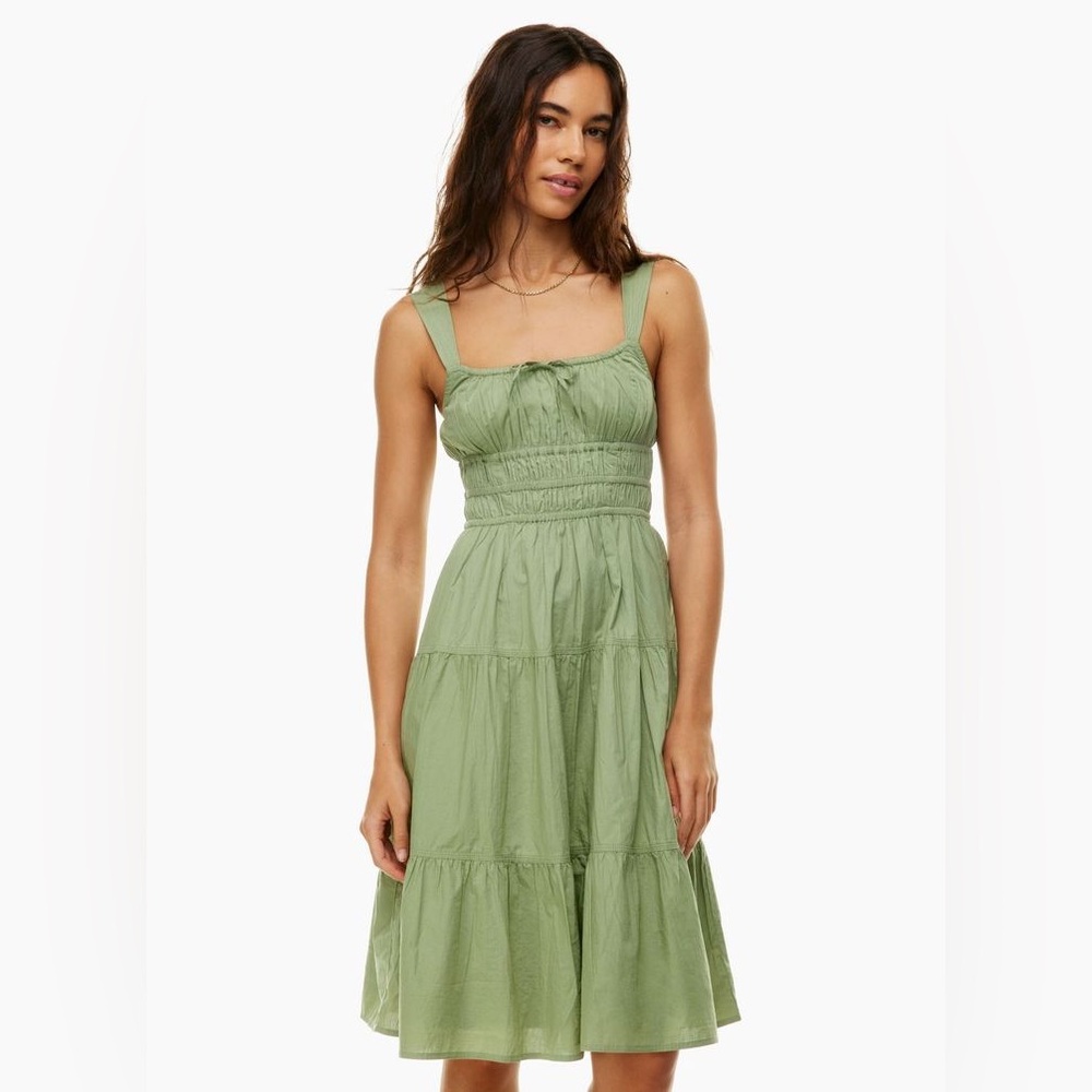 Sunday Best Martine Poplin Midi Dress Green Sage